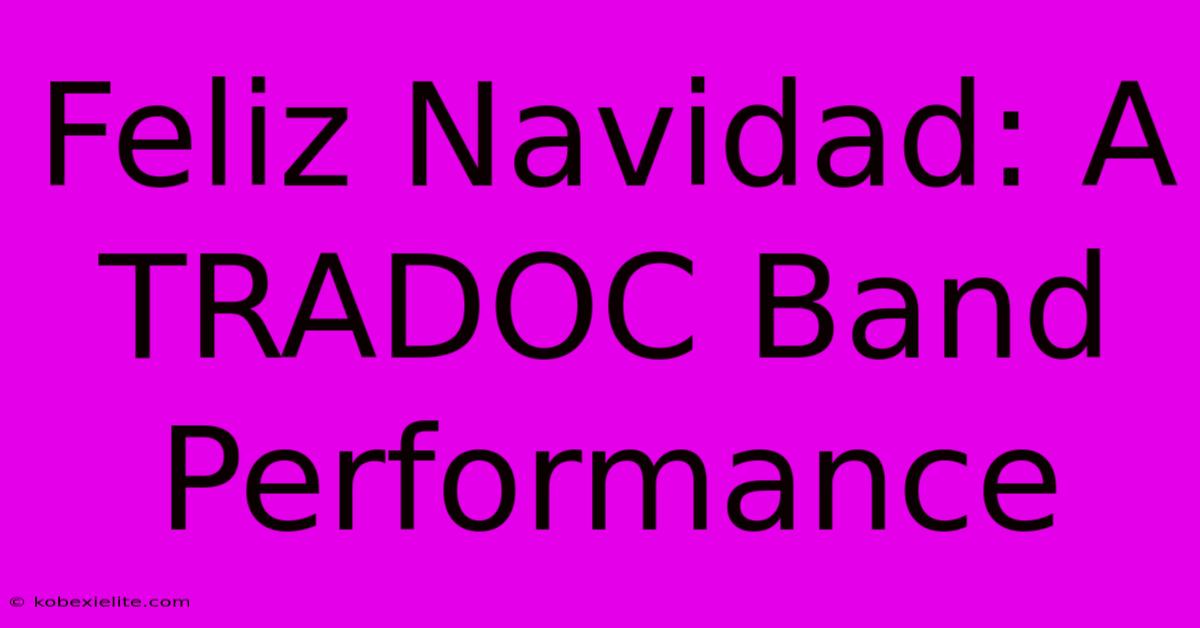 Feliz Navidad: A TRADOC Band Performance