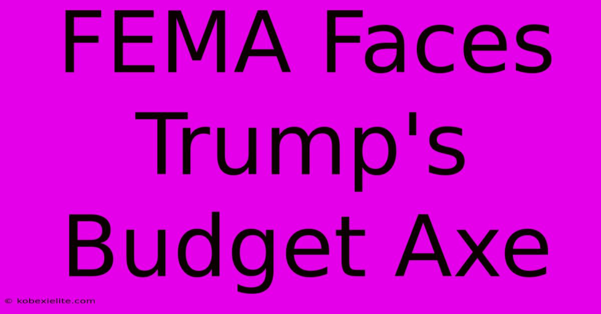 FEMA Faces Trump's Budget Axe