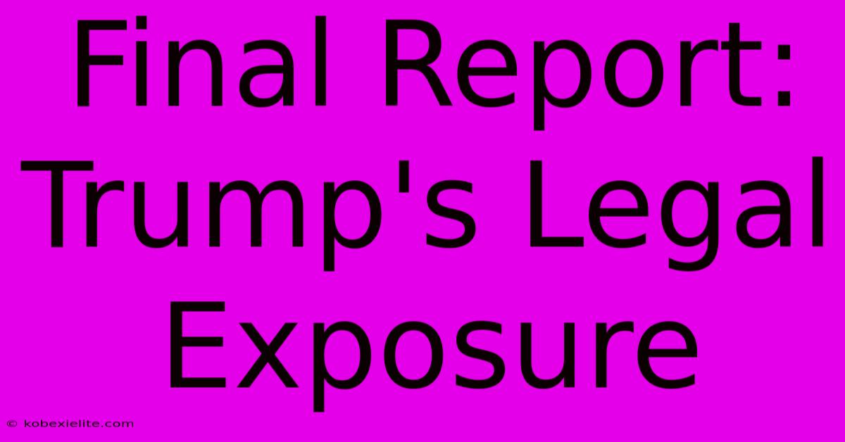 Final Report: Trump's Legal Exposure