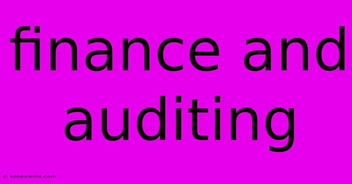 Finance And Auditing Finance And Auditing