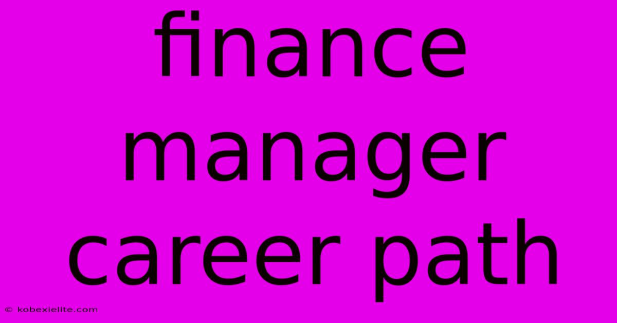 Finance Manager Career Path Finance Manager Career Path