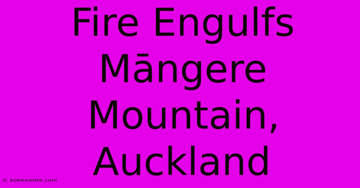 Fire Engulfs Māngere Mountain, Auckland