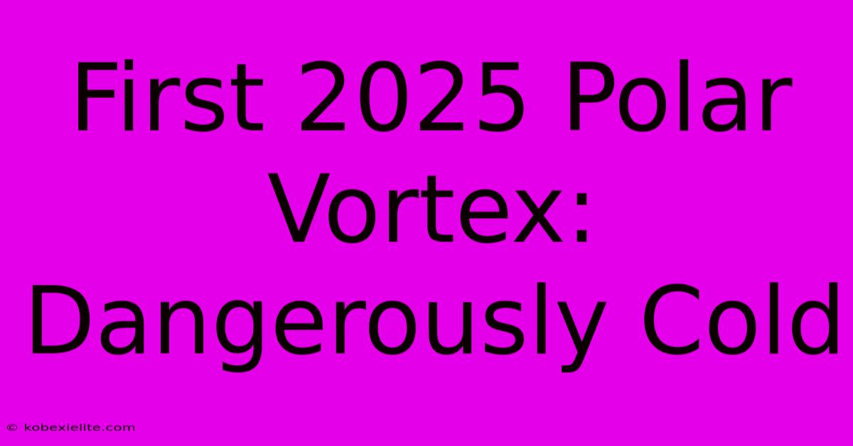 First 2025 Polar Vortex:  Dangerously Cold