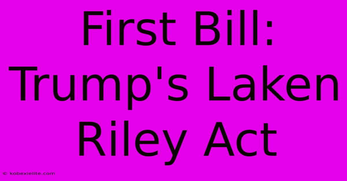 First Bill: Trump's Laken Riley Act