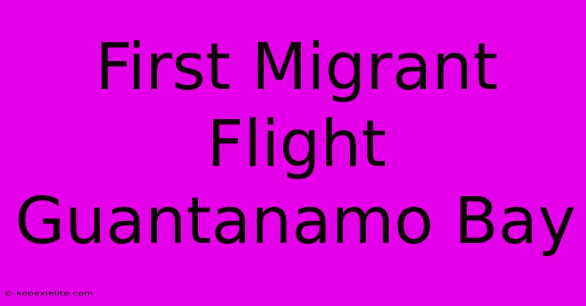 First Migrant Flight Guantanamo Bay