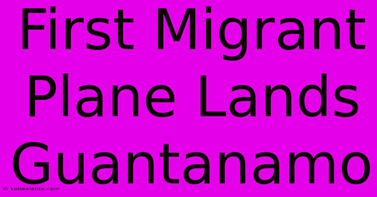 First Migrant Plane Lands Guantanamo