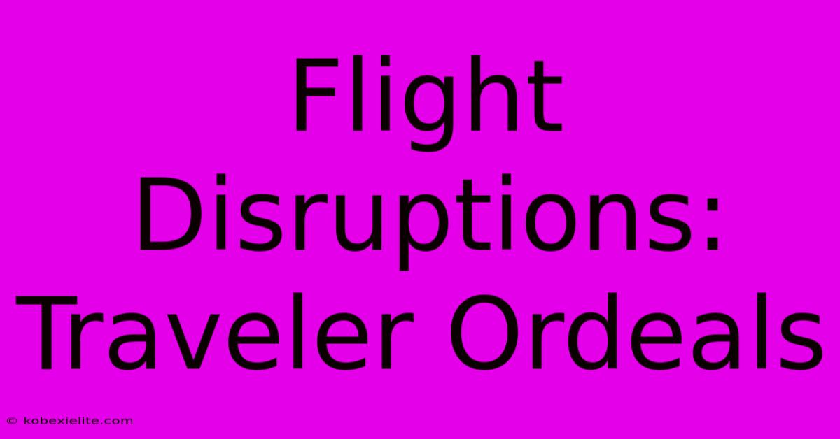 Flight Disruptions: Traveler Ordeals