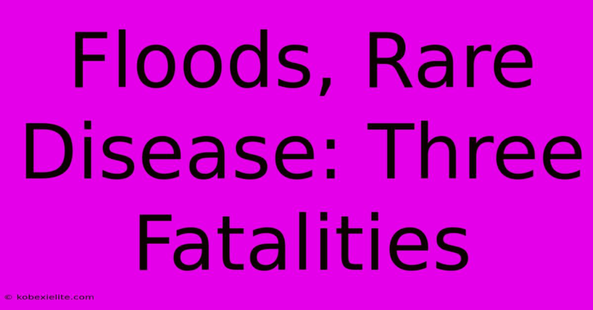 Floods, Rare Disease: Three Fatalities