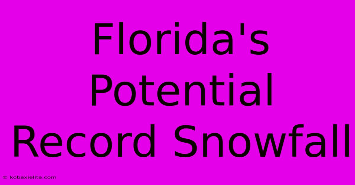 Florida's Potential Record Snowfall