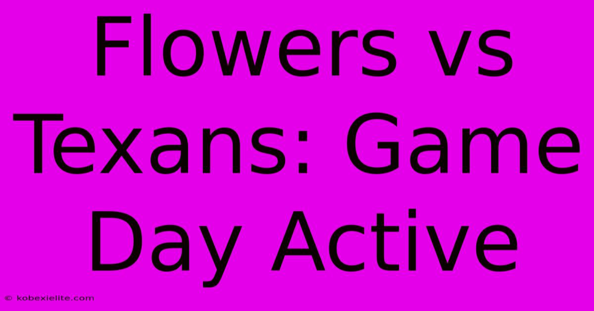 Flowers Vs Texans: Game Day Active