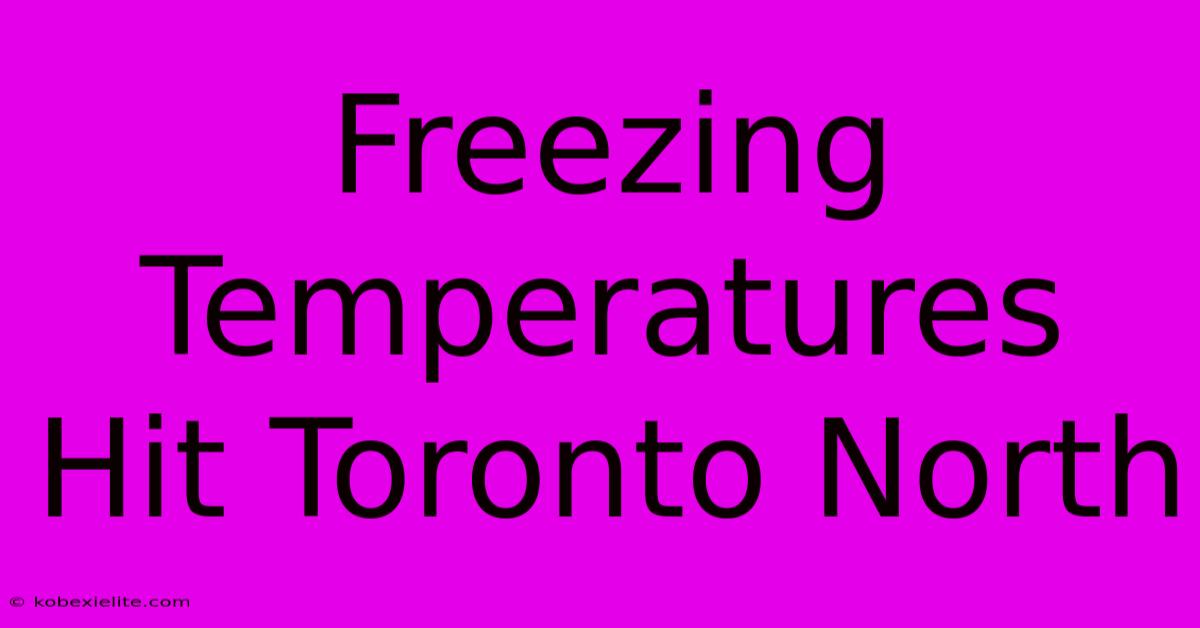 Freezing Temperatures Hit Toronto North