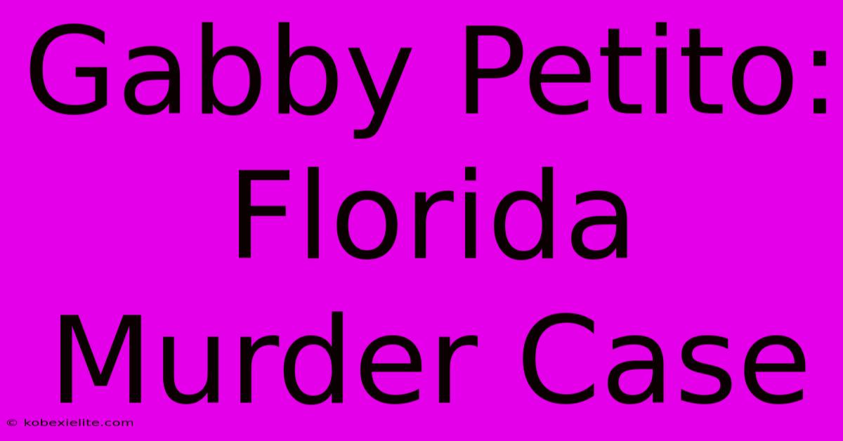 Gabby Petito: Florida Murder Case