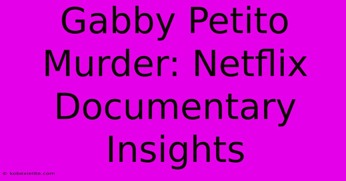 Gabby Petito Murder: Netflix Documentary Insights