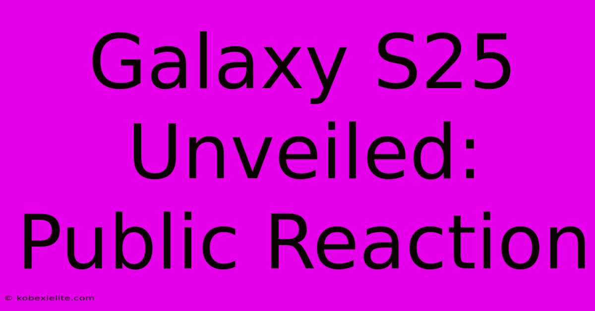 Galaxy S25 Unveiled: Public Reaction