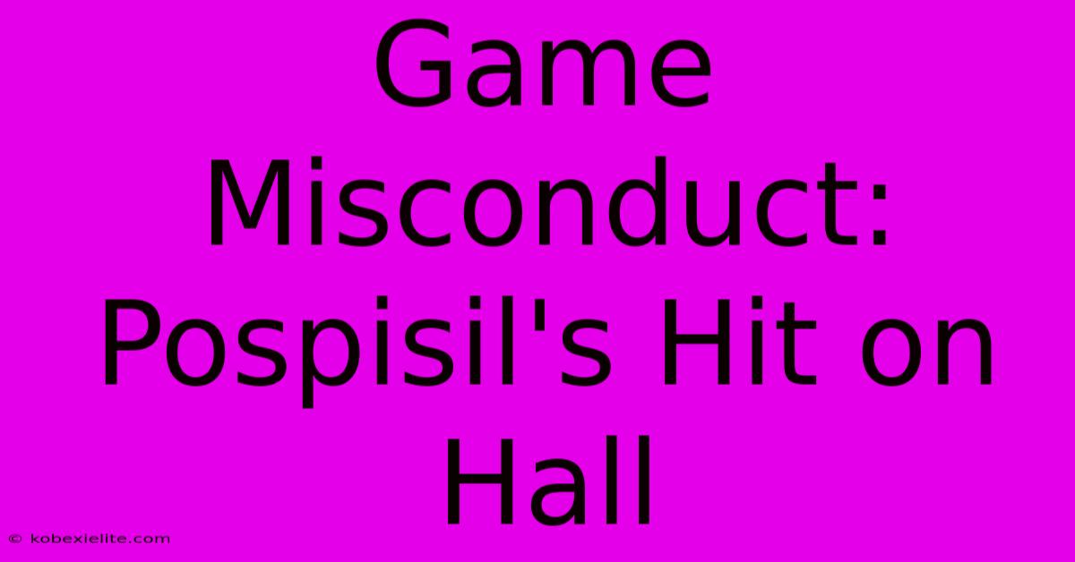 Game Misconduct: Pospisil's Hit On Hall