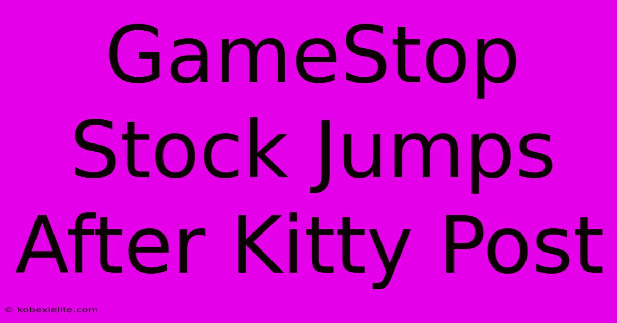 GameStop Stock Jumps After Kitty Post