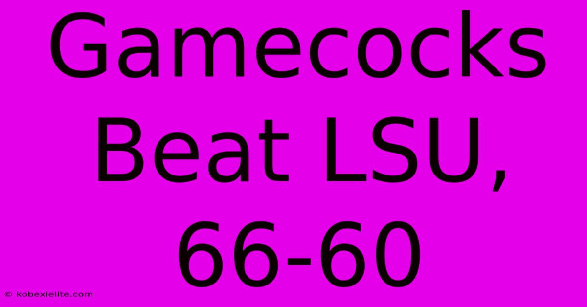 Gamecocks Beat LSU, 66-60