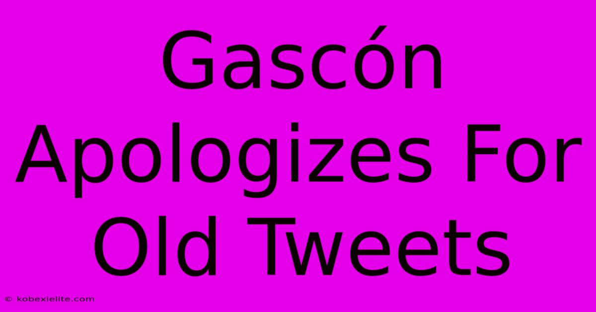 Gascón Apologizes For Old Tweets