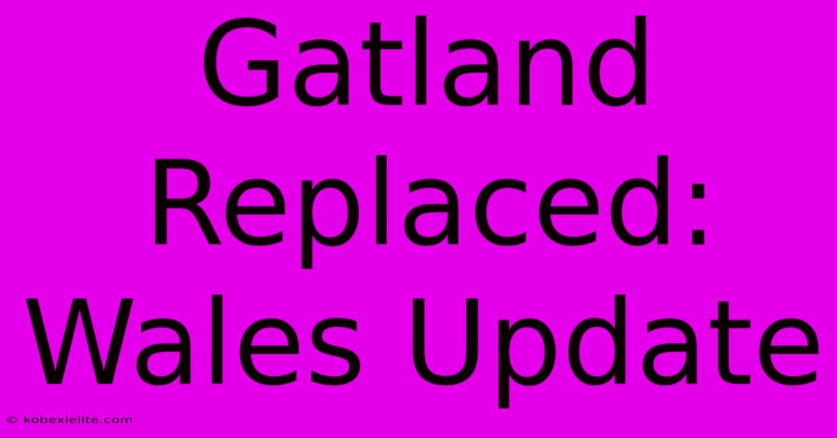 Gatland Replaced: Wales Update