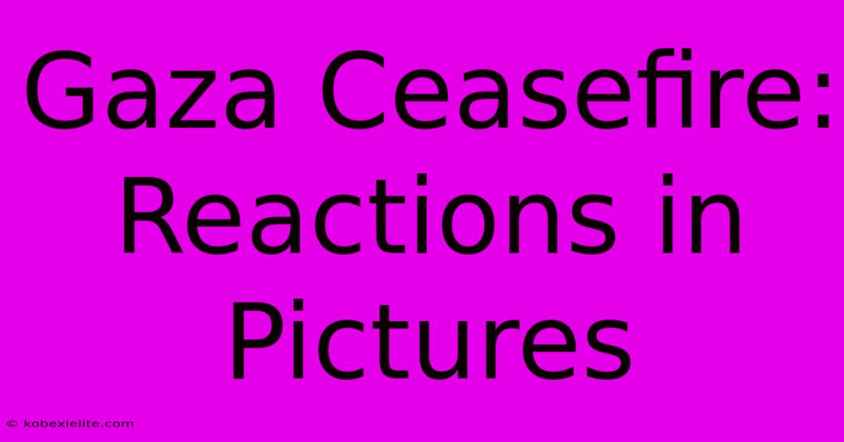 Gaza Ceasefire: Reactions In Pictures