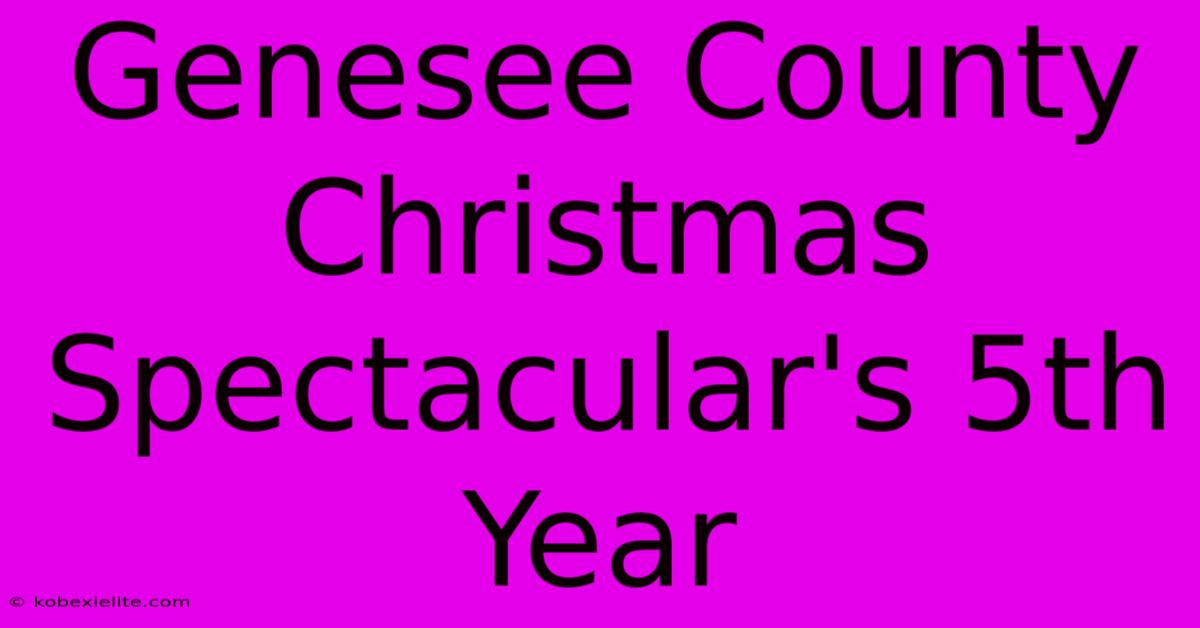 Genesee County Christmas Spectacular's 5th Year Genesee County Christmas Spectacular's 5th Year