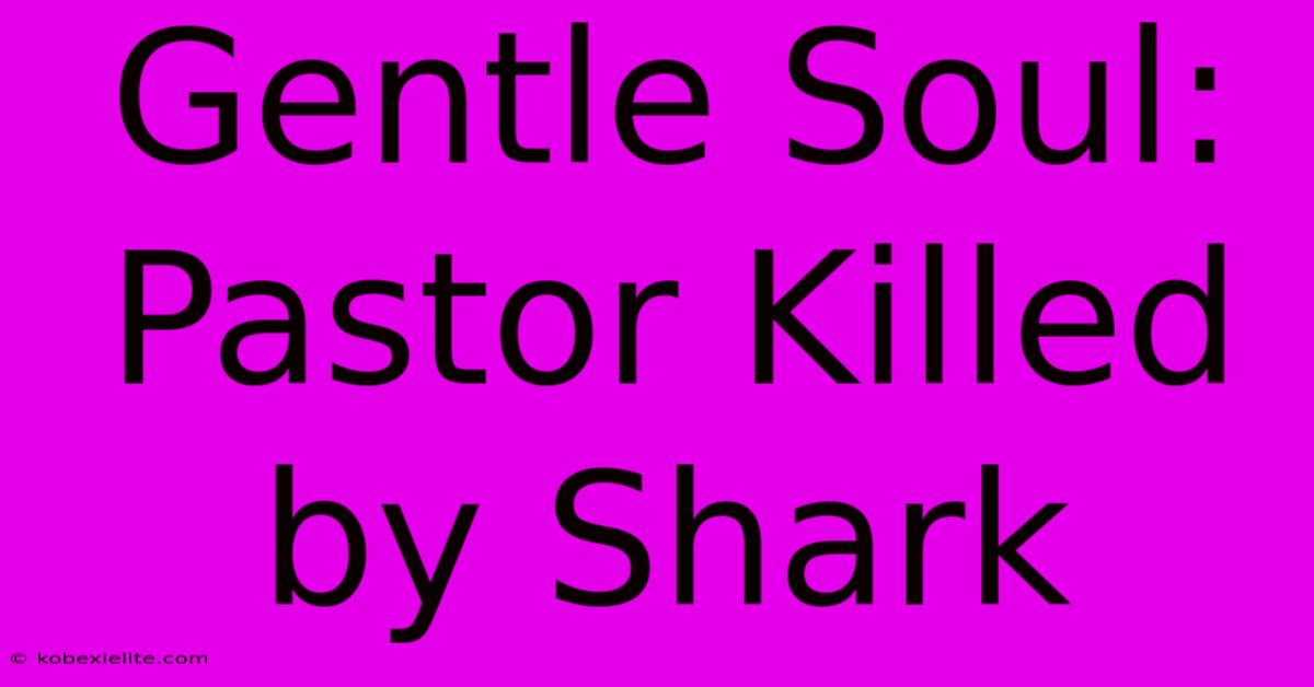 Gentle Soul: Pastor Killed By Shark