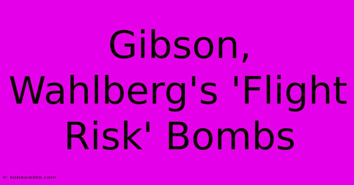 Gibson, Wahlberg's 'Flight Risk' Bombs