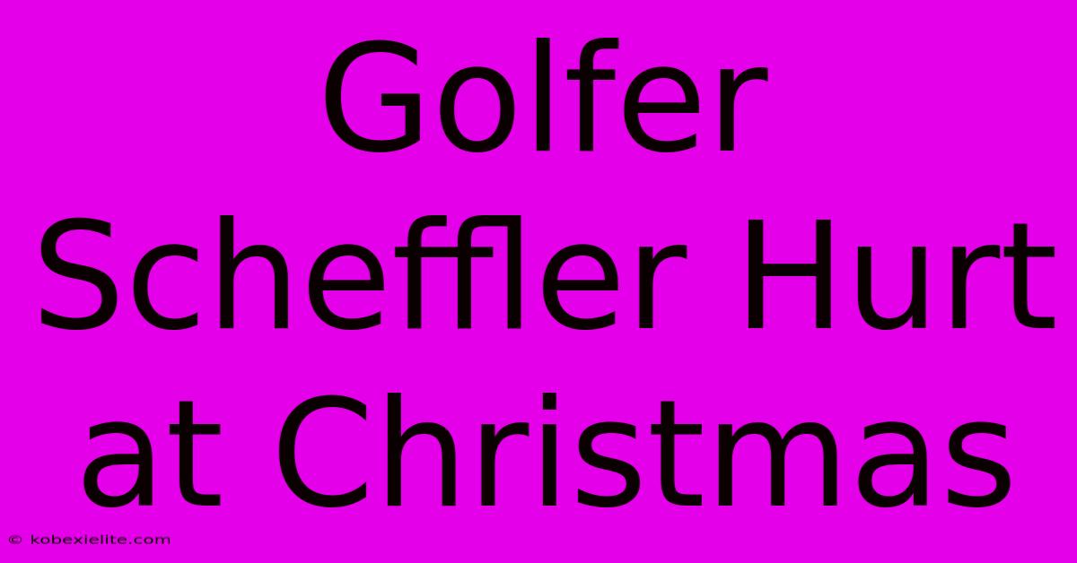 Golfer Scheffler Hurt At Christmas