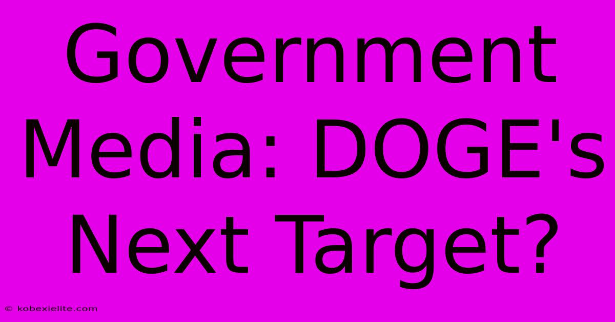 Government Media: DOGE's Next Target?