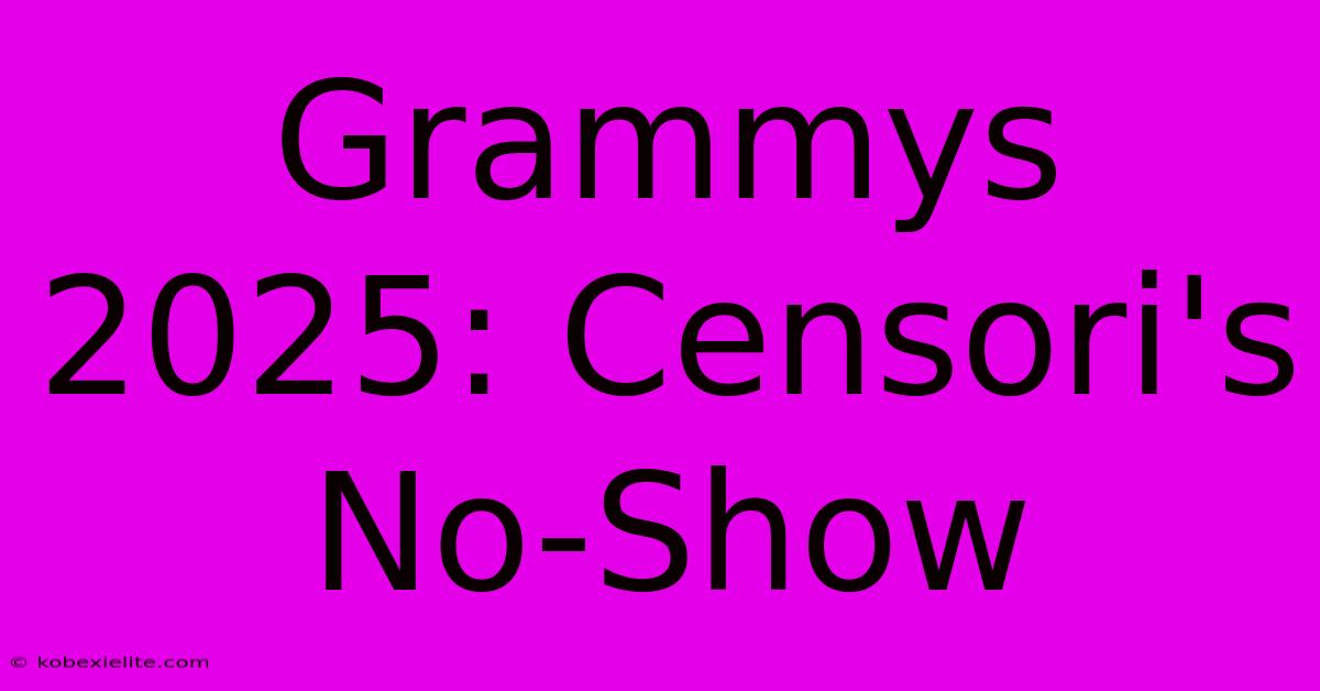 Grammys 2025: Censori's No-Show