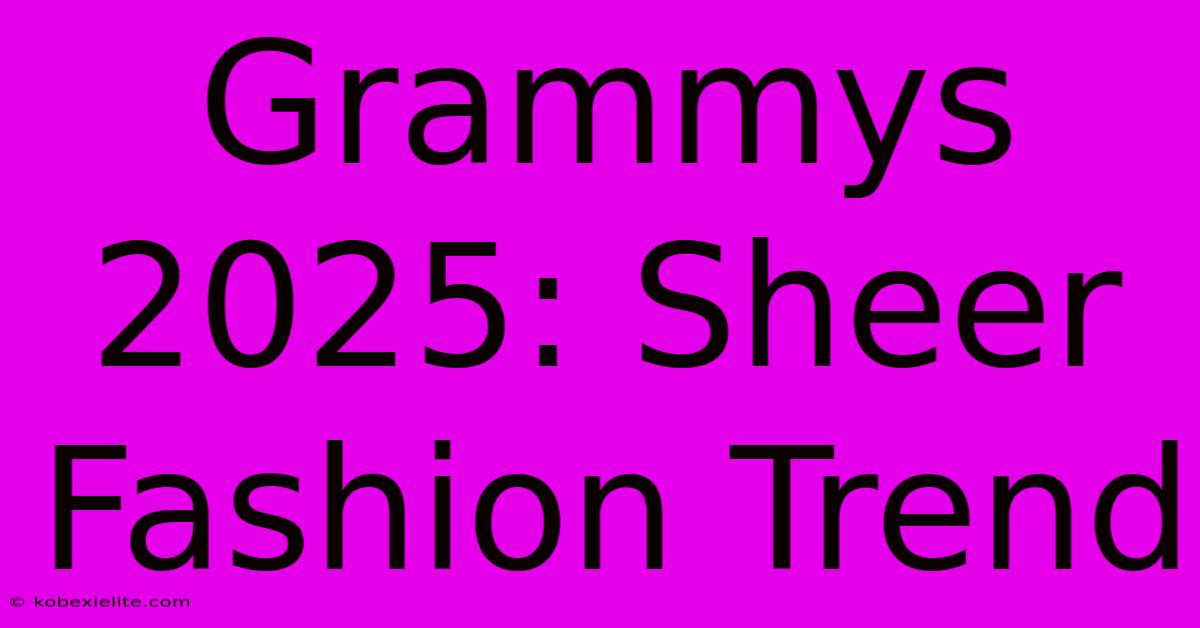 Grammys 2025: Sheer Fashion Trend