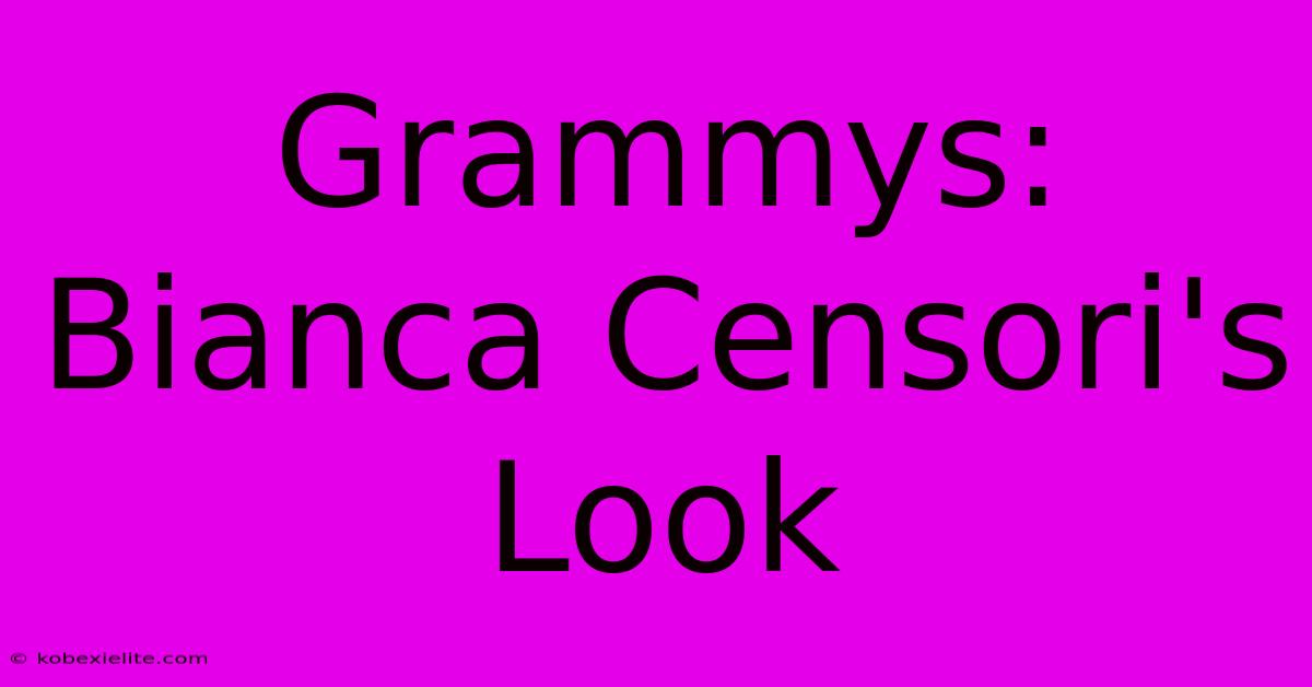 Grammys: Bianca Censori's Look