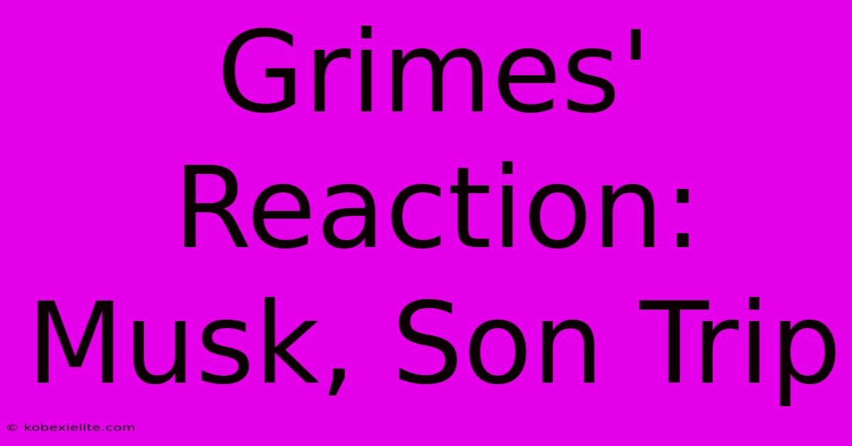 Grimes' Reaction: Musk, Son Trip