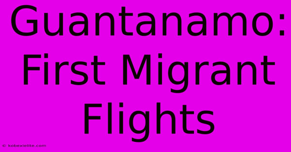 Guantanamo: First Migrant Flights