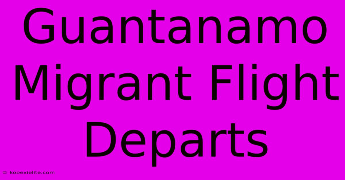 Guantanamo Migrant Flight Departs