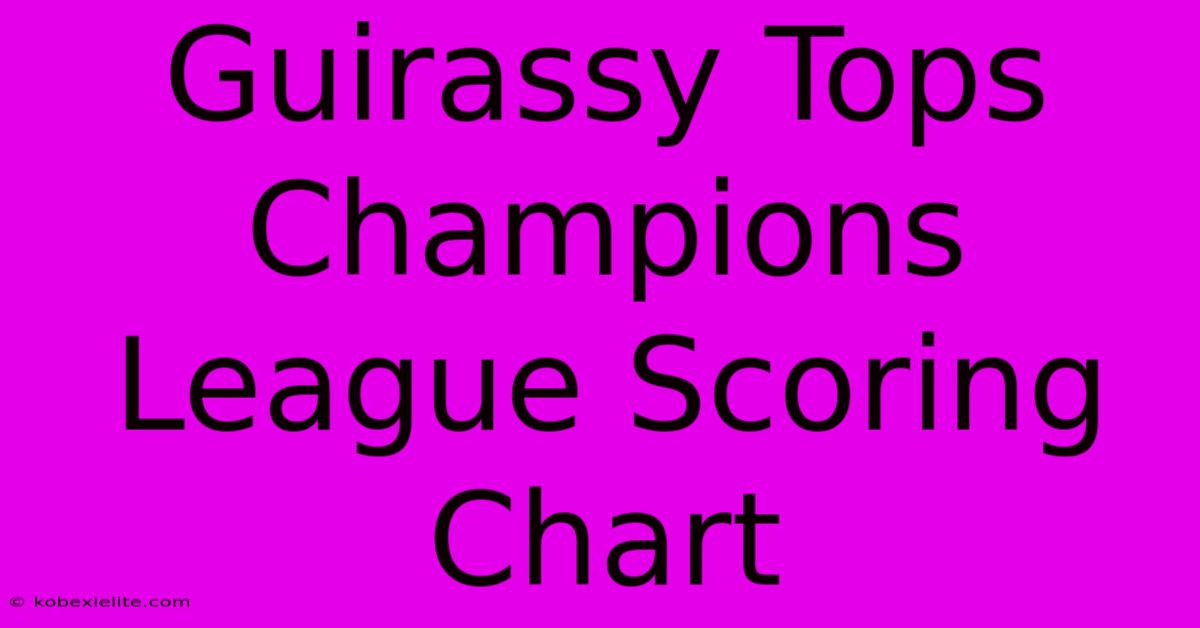 Guirassy Tops Champions League Scoring Chart