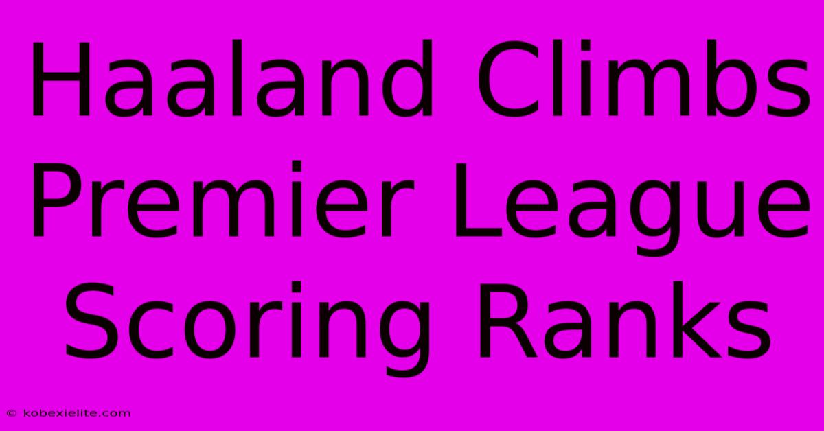 Haaland Climbs Premier League Scoring Ranks