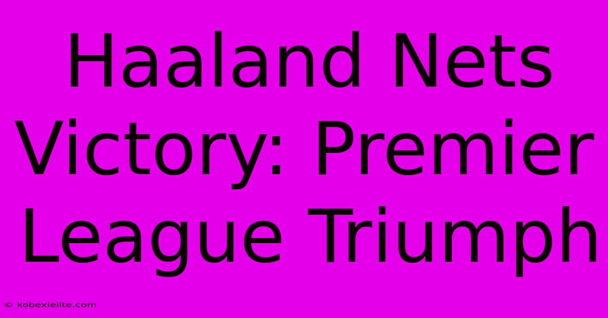 Haaland Nets Victory: Premier League Triumph