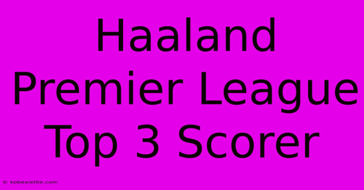 Haaland Premier League Top 3 Scorer