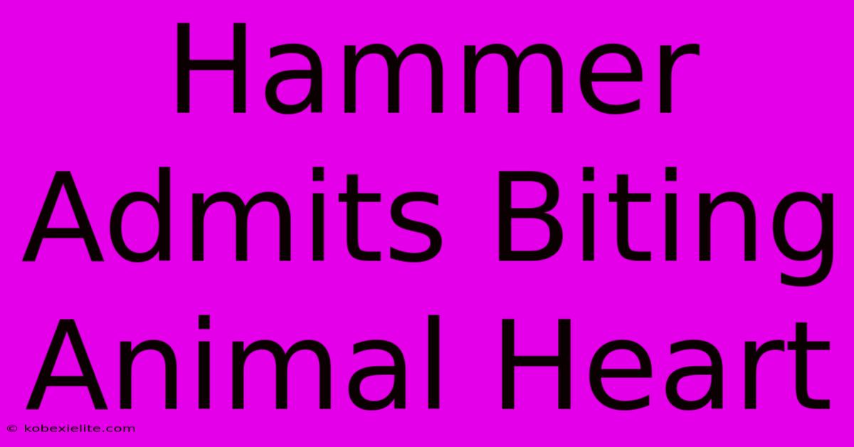 Hammer Admits Biting Animal Heart