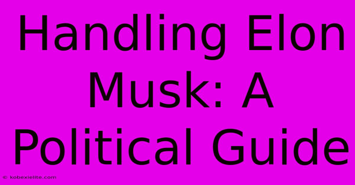 Handling Elon Musk: A Political Guide