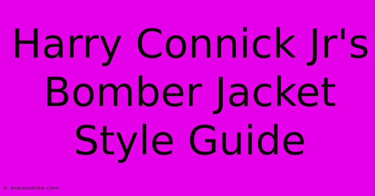 Harry Connick Jr's Bomber Jacket Style Guide