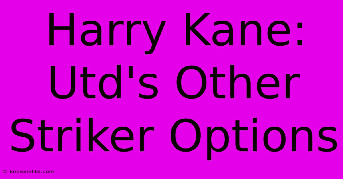 Harry Kane: Utd's Other Striker Options