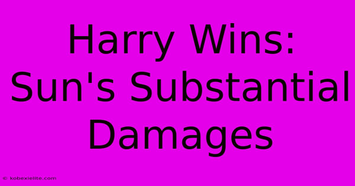 Harry Wins: Sun's Substantial Damages