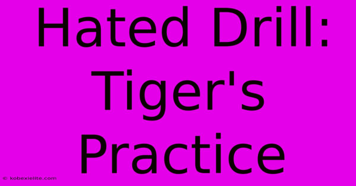 Hated Drill: Tiger's Practice