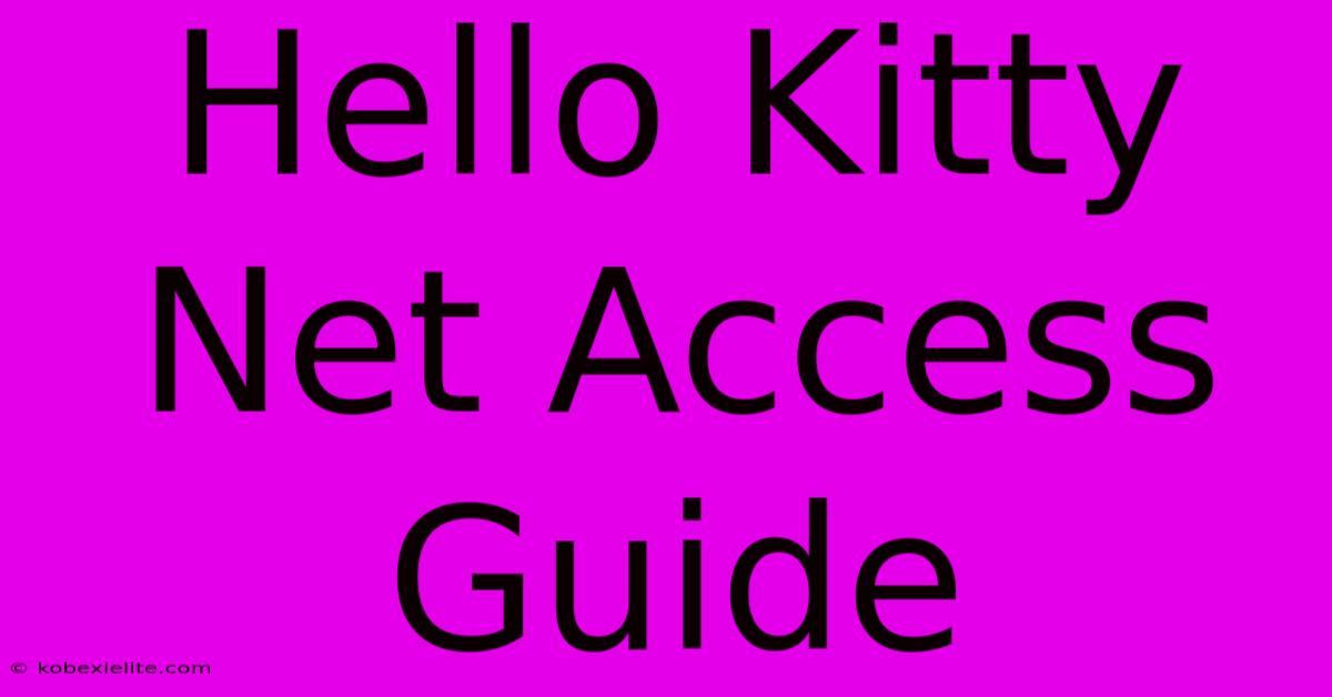 Hello Kitty Net Access Guide