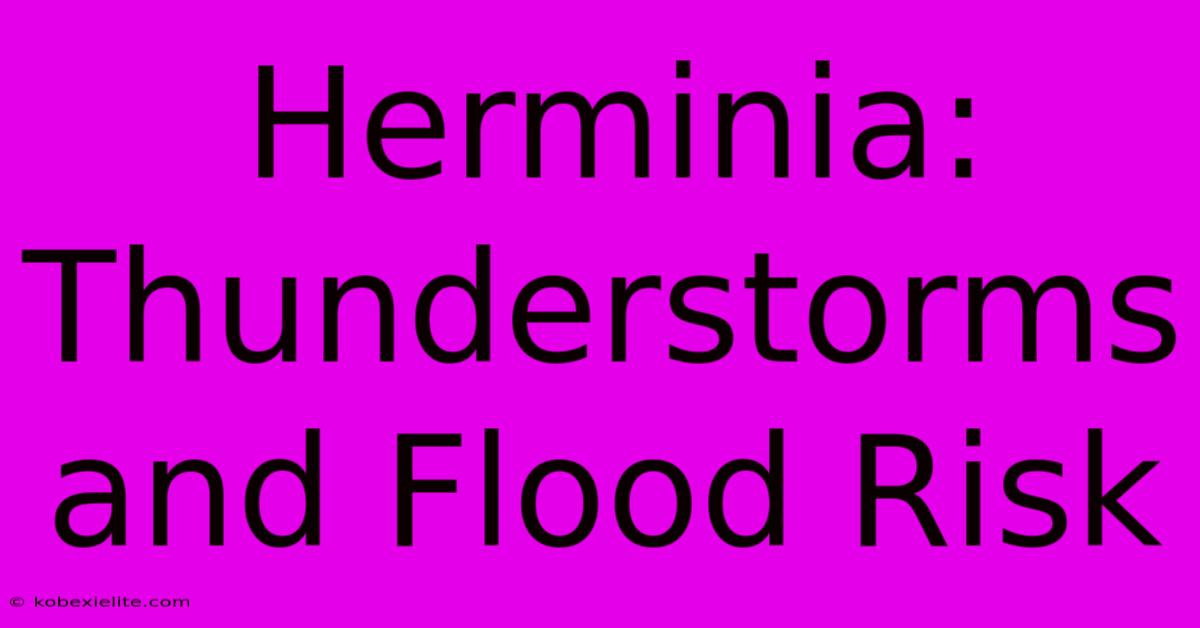 Herminia: Thunderstorms And Flood Risk