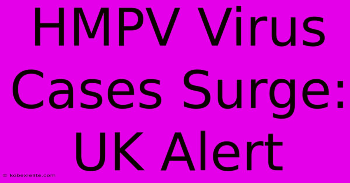 HMPV Virus Cases Surge: UK Alert