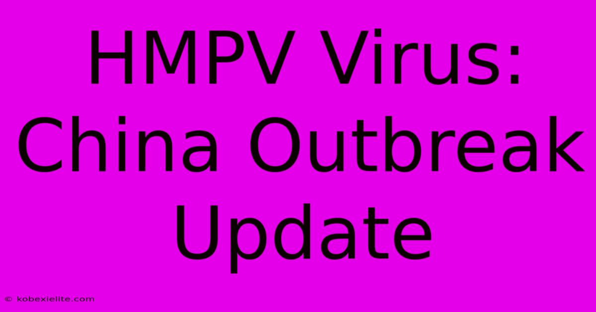 HMPV Virus: China Outbreak Update