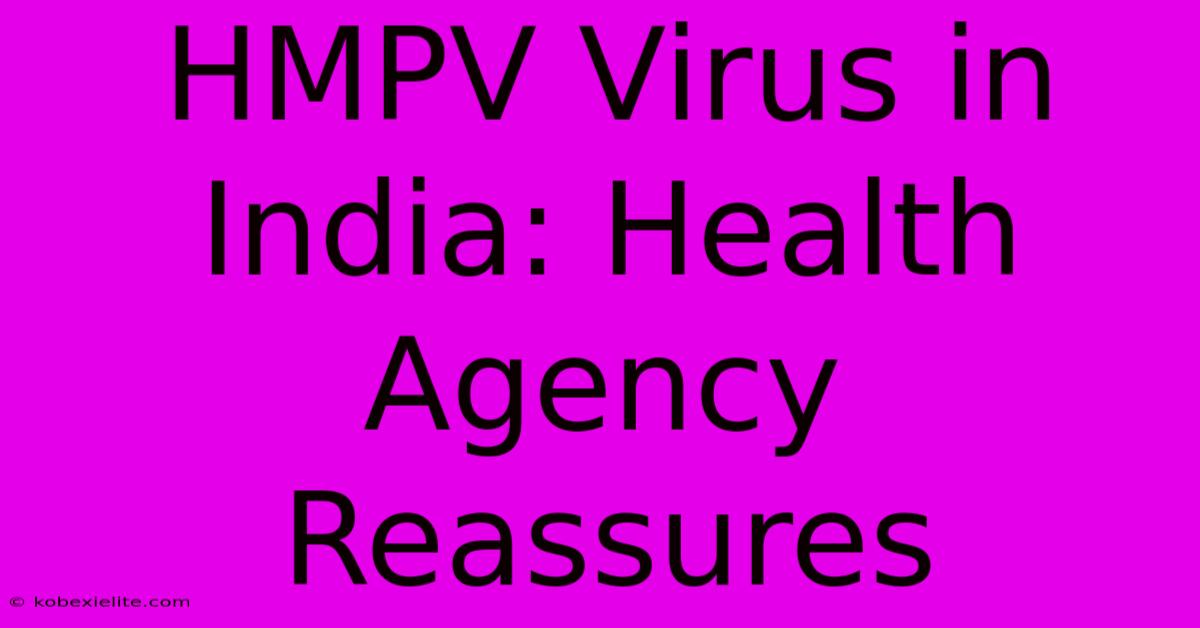 HMPV Virus In India: Health Agency Reassures